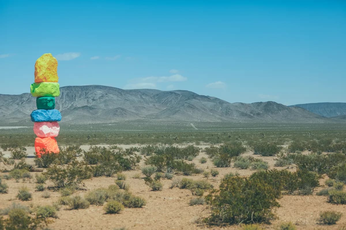 Seven Magic Mountains, a day trip from Las Vegas