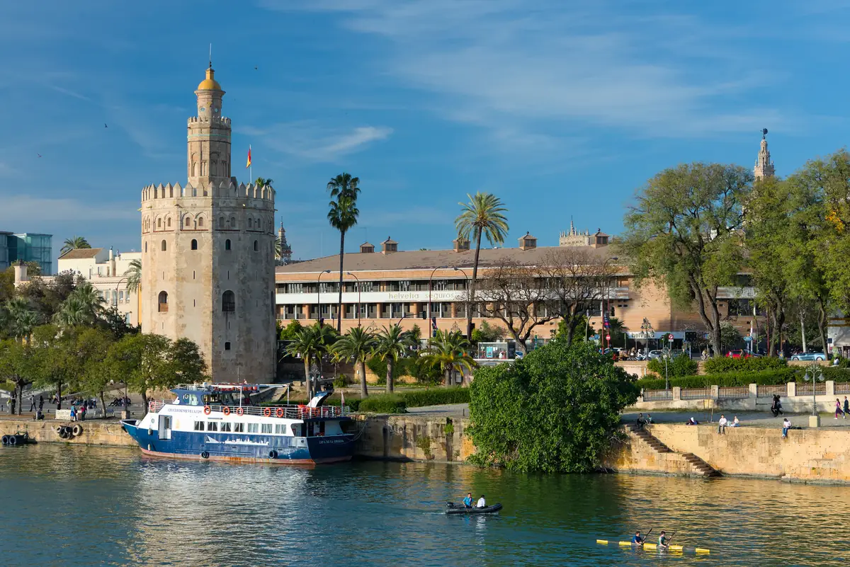The riverfront & Torre del Oro in Seville