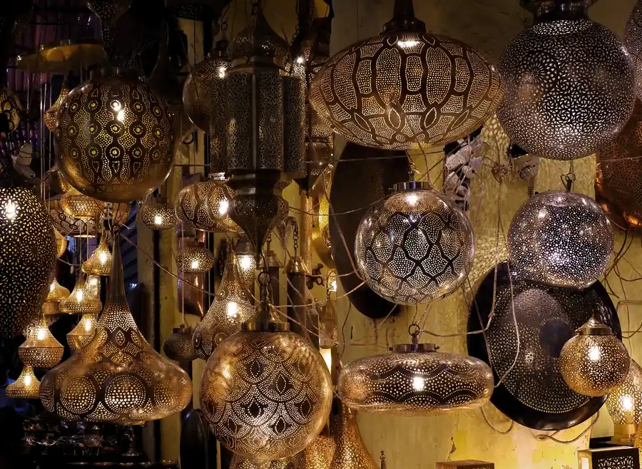 The souks of the medina in Marrakech