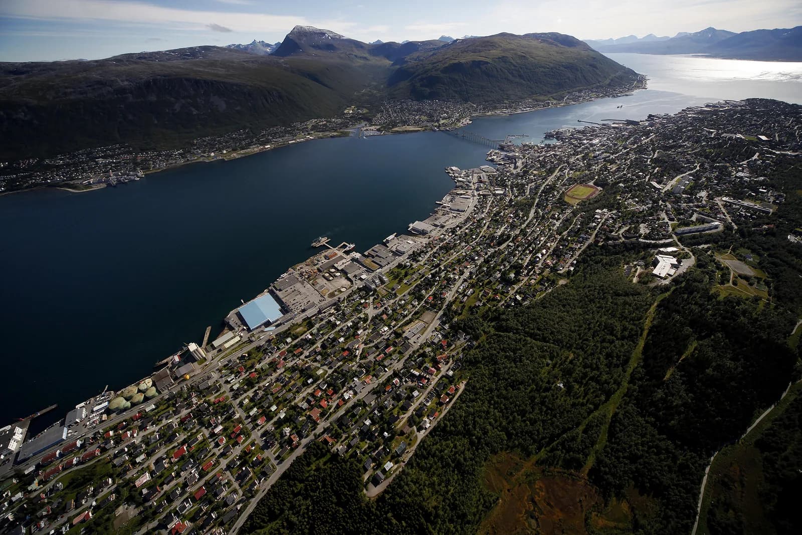 Tromsoya outside the centre in Tromso