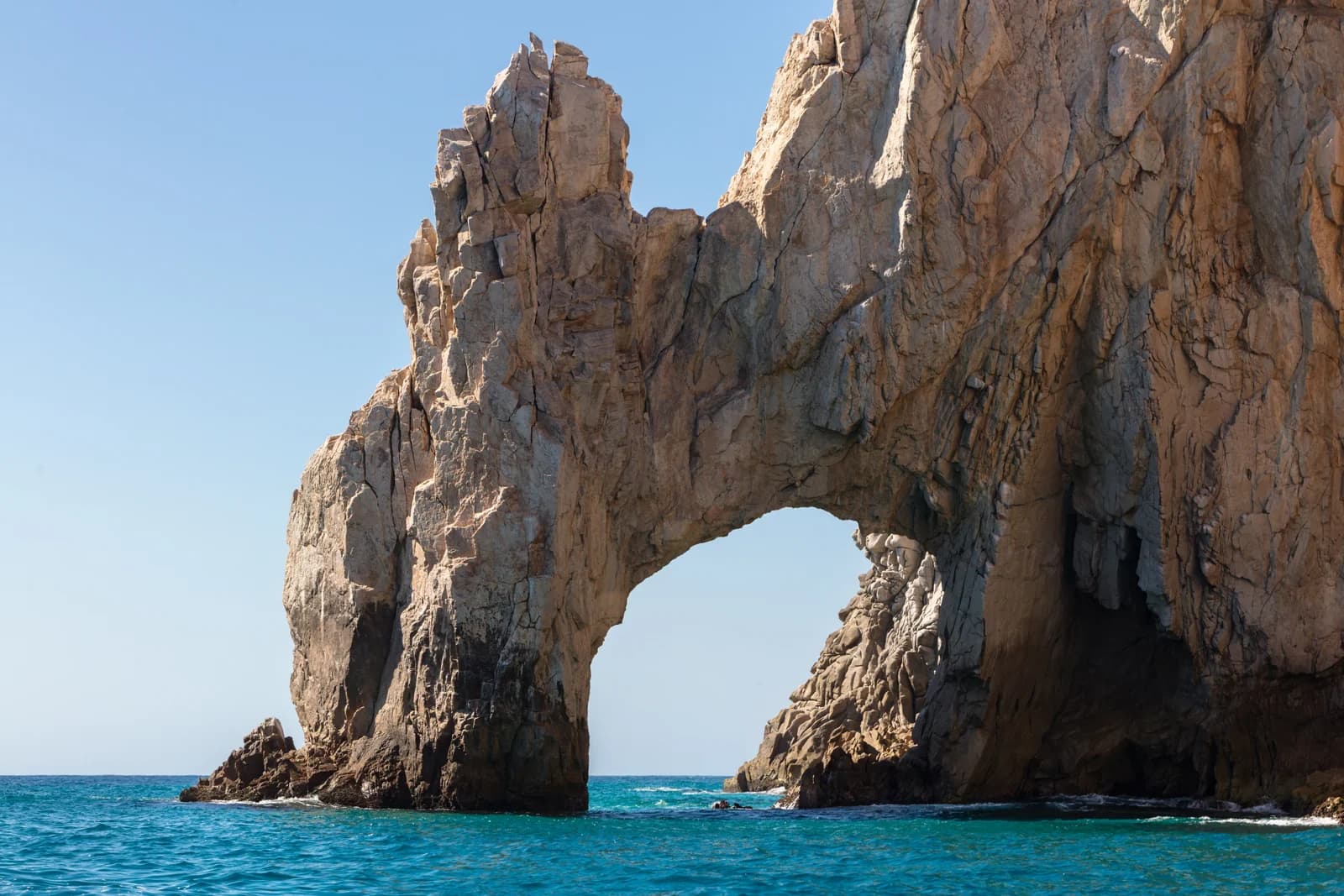 El Arco, the rock arch at Land's End off Cabo San Lucas, seen from the water
